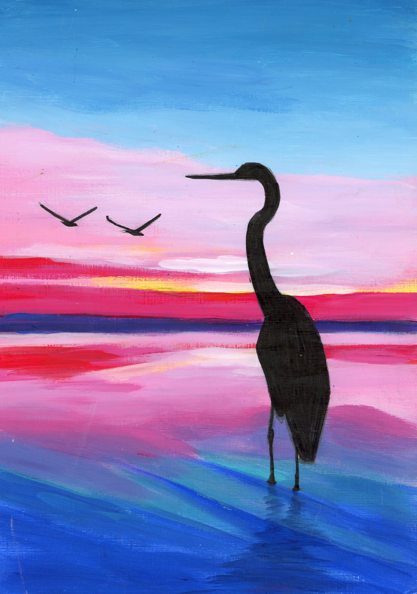 Heron at Sunset